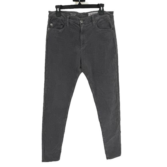 Adriano Goldschmied AG The Farrah High Waist corduroy Jeans gray size 32 - Picture 1 of 8